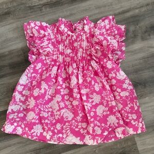 J. Marie Fleur Pleated Top size medium